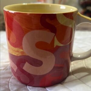 Anthropologie Colorful S Pattern Mug